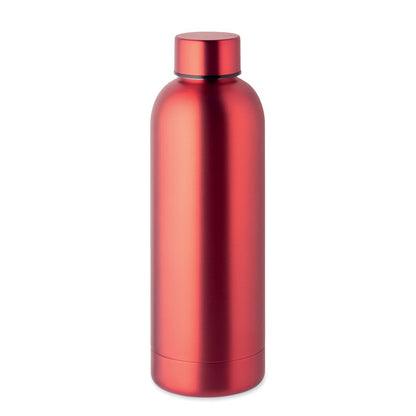 Botella de acero roja inox. reciclado