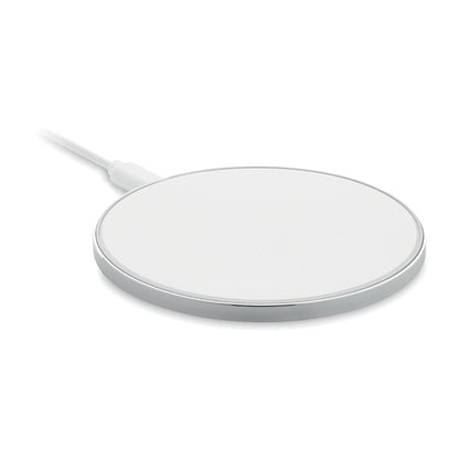  Cargador inalámbrico blanco con superficie de cristal