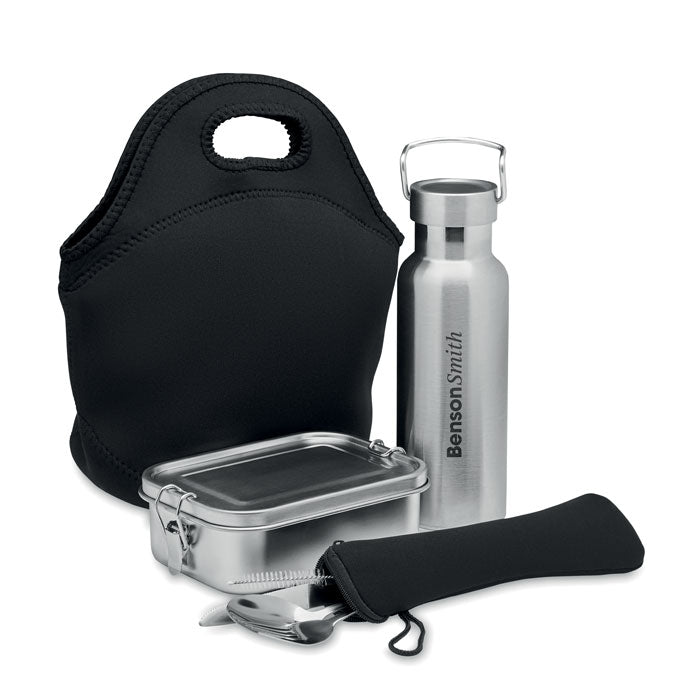 ILY - Set almuerzo en acero inox.