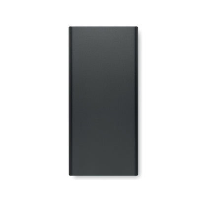 Vista superior de Power bank de aluminio negra