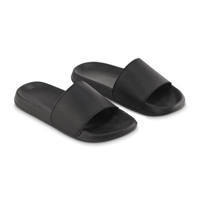 Chanclas de playa negras de EVA con tira ancha