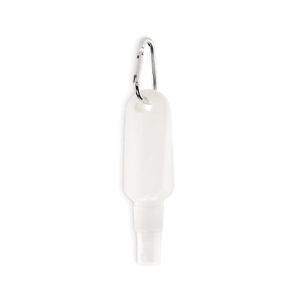 Loción solar en spray 30 ml con mosquetón