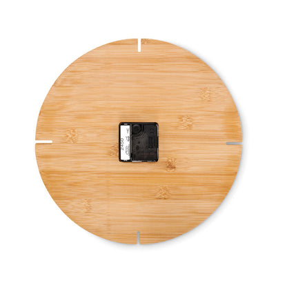 Parte trasera de reloj de pared de madera redondo 