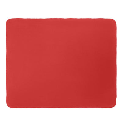 Visa superior de manta roja polar doblada