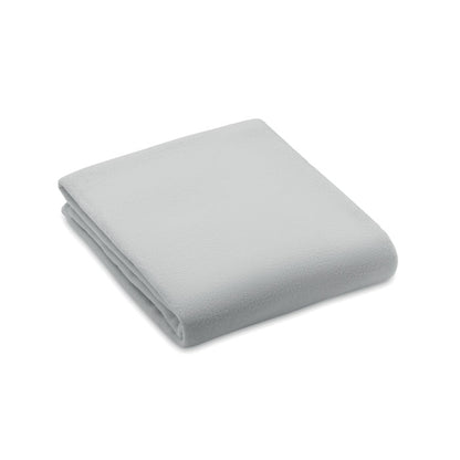 Visa superior de manta gris polar doblada