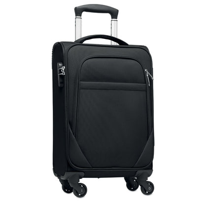 Trolley negro de poliéster RPET 600D con estructura resistente