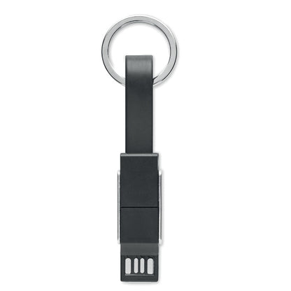 Cables de carga llavero negro