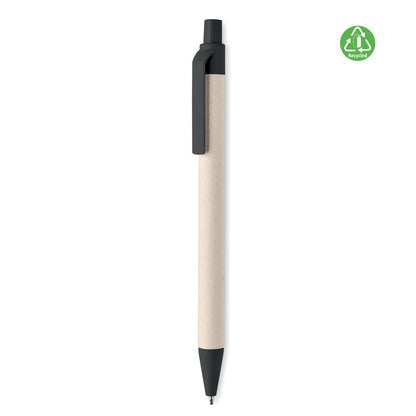 Bolígrafo de  Papel reciclado clip negro