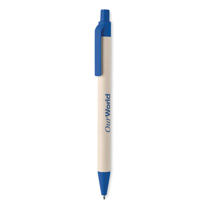 Bolígrafo de  Papel reciclado clip azul