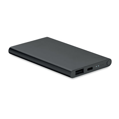 Powerbank rectangular de aluminio negro