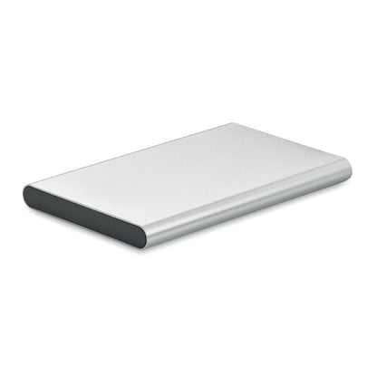 Power bank metálica rectangular color plata