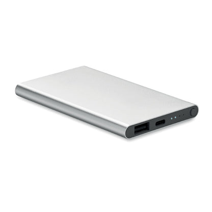 Powerbank rectangular de aluminio plata