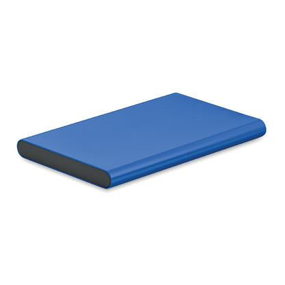 Power bank metálica rectangular color azul