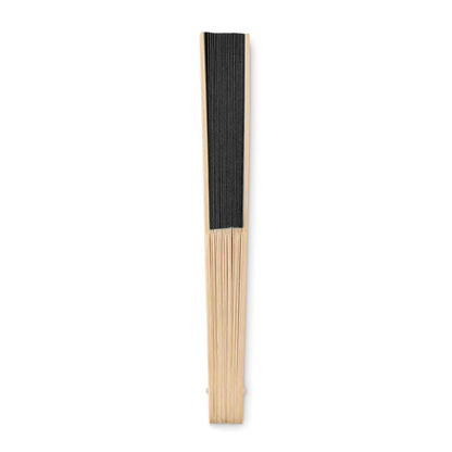 Abanico de madera de bambú cerrado negro