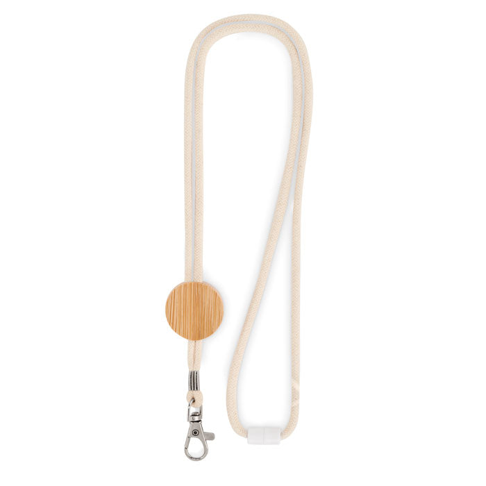KARA - Lanyard algodón con mosquetón