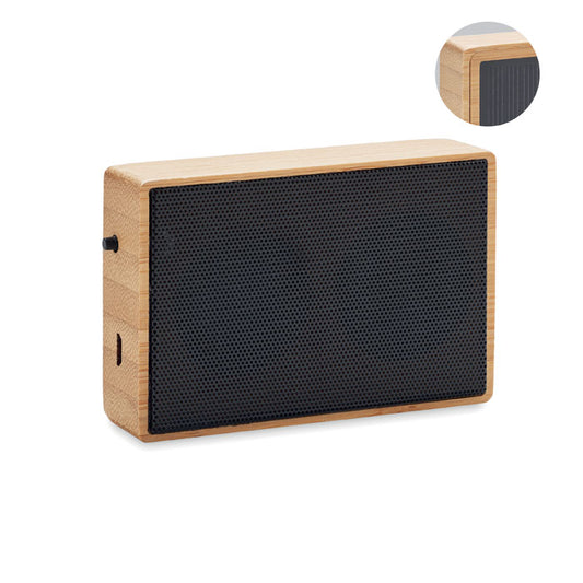 Altavoz rectangular con carcasa de madera