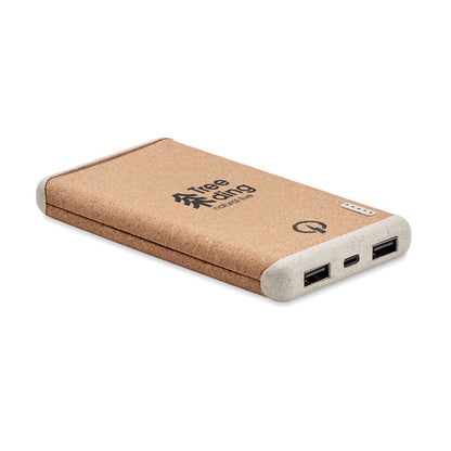 Powerbank inalámbrica de corcho personalizada con logotipo