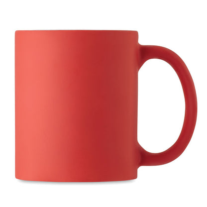 Mug de cerámica roja efecto mate