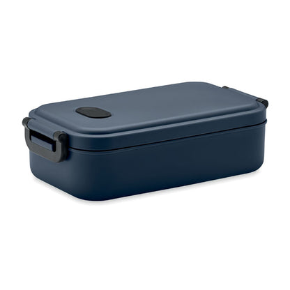 Fiambrera rectangular azul marino de plástico