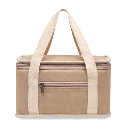 Nevera de playa de algodón con bolsillo exterior