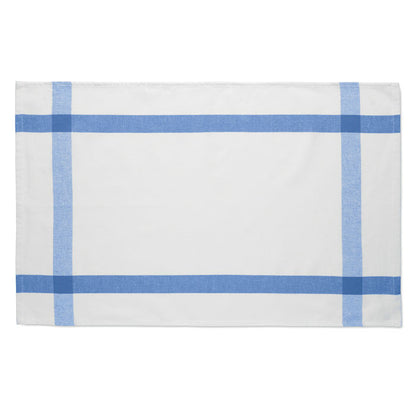 Trapo de cocina azul y blanco de algodón