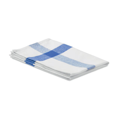 Paño de cocina blanco y azul