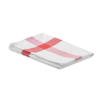 Paño de cocina blanco y rojo