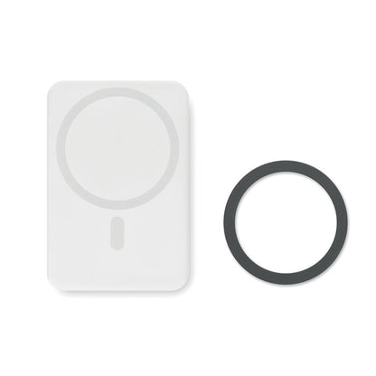 cargador magnético inalámbrico blanco