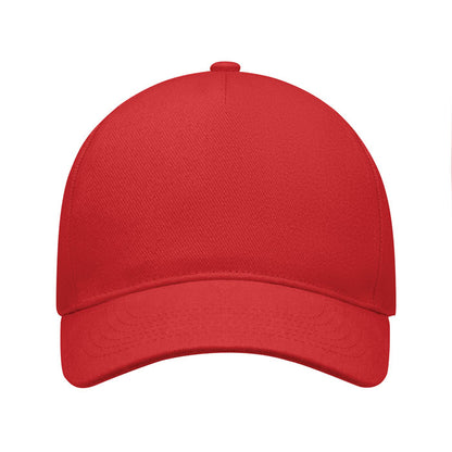 Panel frontal de gorra roja de 5 paneles