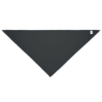 Bandana negra en triángulo con logo impreso