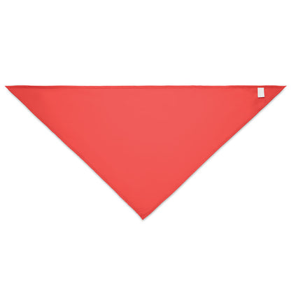 Bandana roja en triángulo con logo impreso