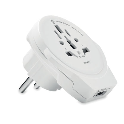 Adaptador de viaje SKROSS Mundo a Europa compacto con puerto USB Tipo-A 12W.