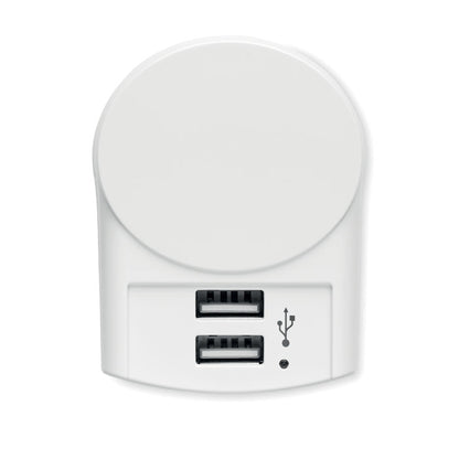 Cargador de 2 puertos USB con enchufe europeo