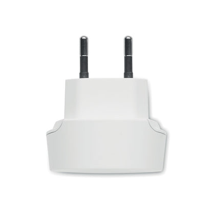 Vista superior de enchufe cargador con 2 puertos USB