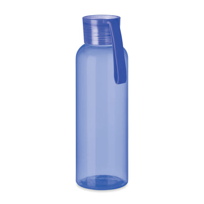 Botella de tritán azul  con tapa con asa