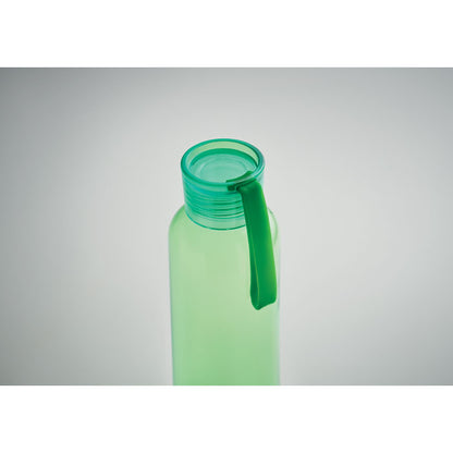 parte superior de Botella de tritán verde con tapa con asa