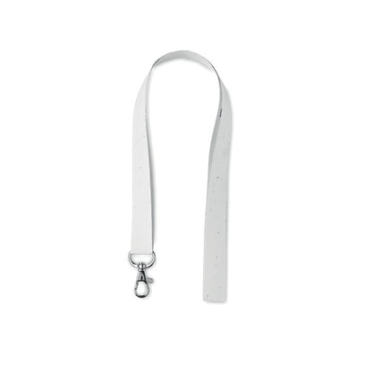 lanyard blanco de papel de semillas