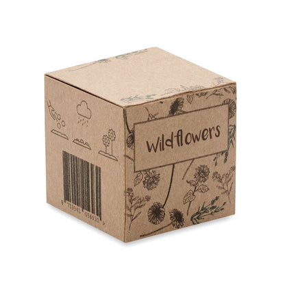 caja cubo de cartón de kit de semillas