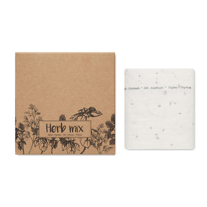 Celo con semillas en caja de carton