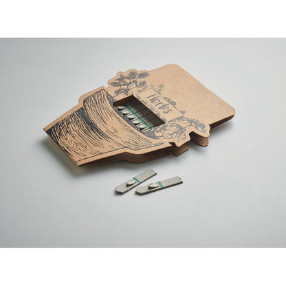 Packaging de cartón para semillas de hierba