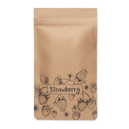 Bolsa de papel con dibujos de fresas