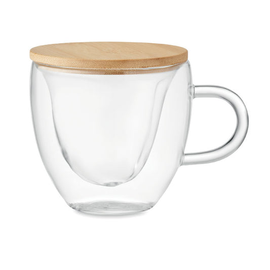 CORAMUG - Taza de vidrio de borosilicato