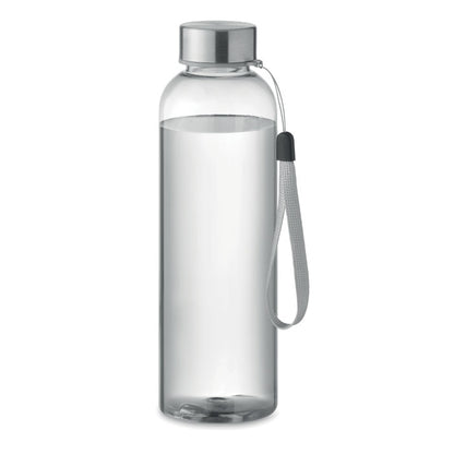 Botella de tritán con agua. Tapa con asa