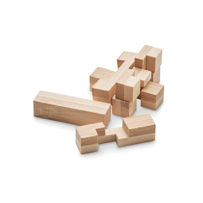 Rompecabezas puzzle 3D de madera desmontado