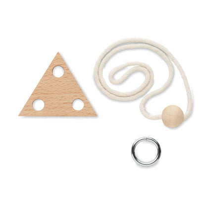 Triángulo puzzle de madera