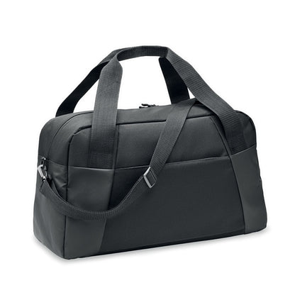 Bolsa negra de fin de semana con asas y bandolera