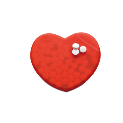 Dispensador de caramelos en forma de corazón rojo