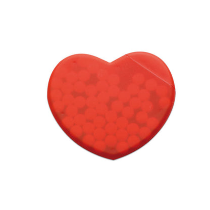Cajita de caramelos de mental en forma de corazón