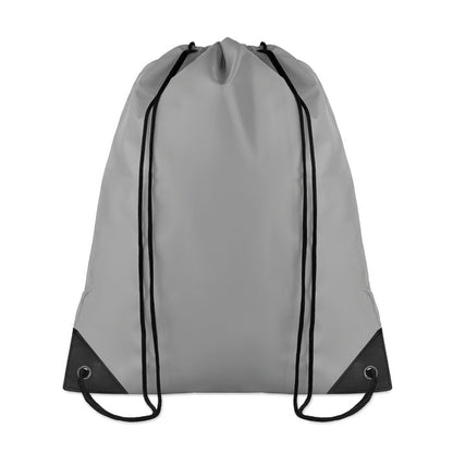 Mochila de cordones color gris