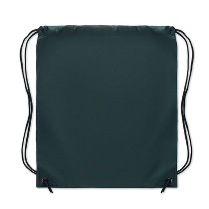 Mochila de cordones azul marino estirada